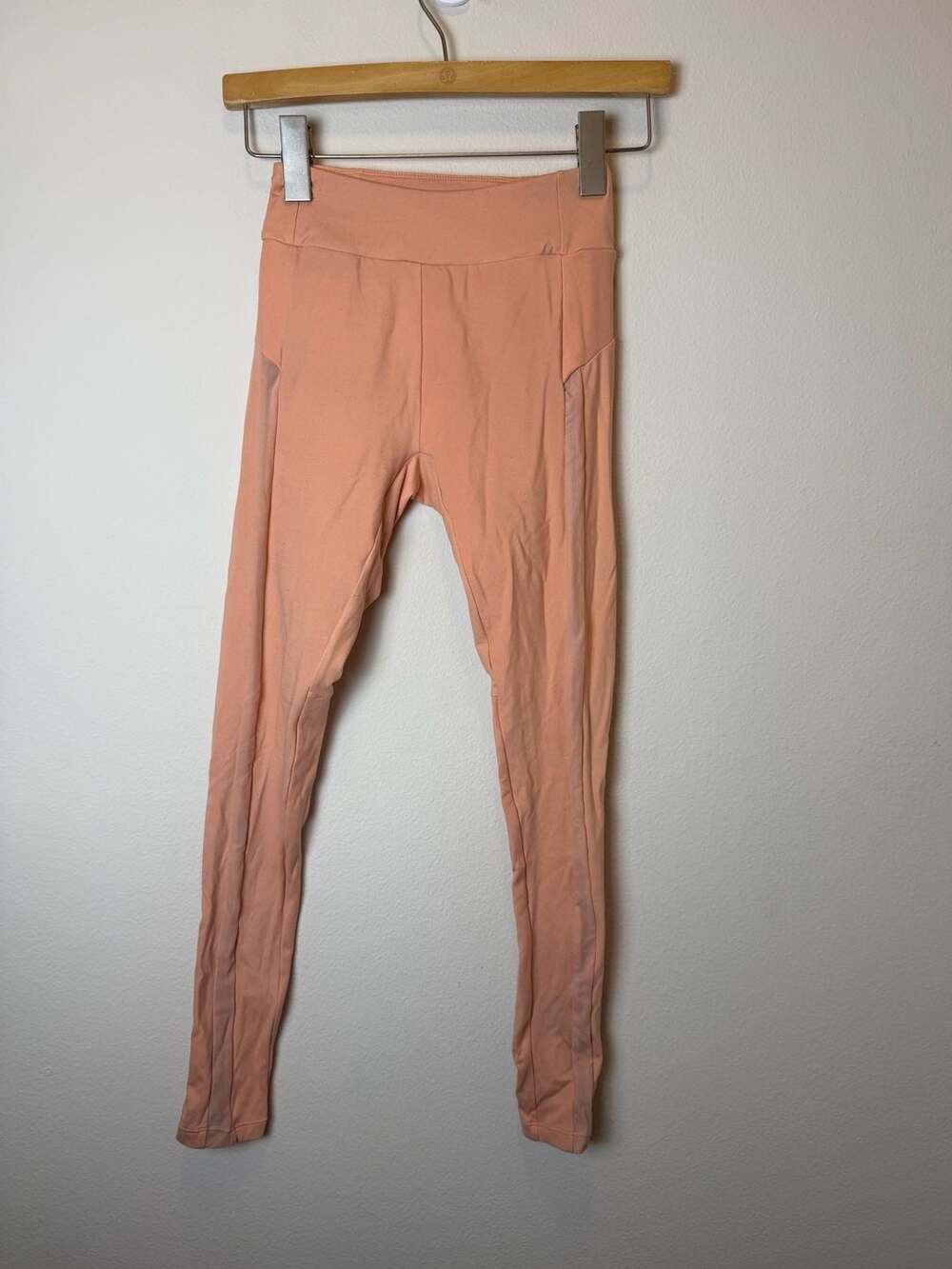 Gymshark Peach Mesh Panel High Waist Leggings Size S